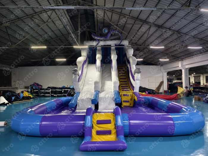 Надувной аквапарк "Спрут на волнах" 13*7*7,5 м