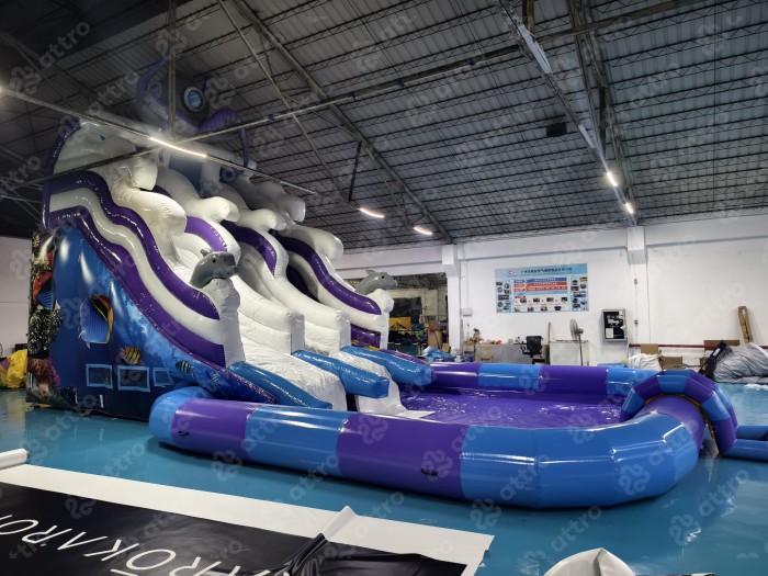 Надувной аквапарк "Спрут на волнах" 13*7*7,5 м