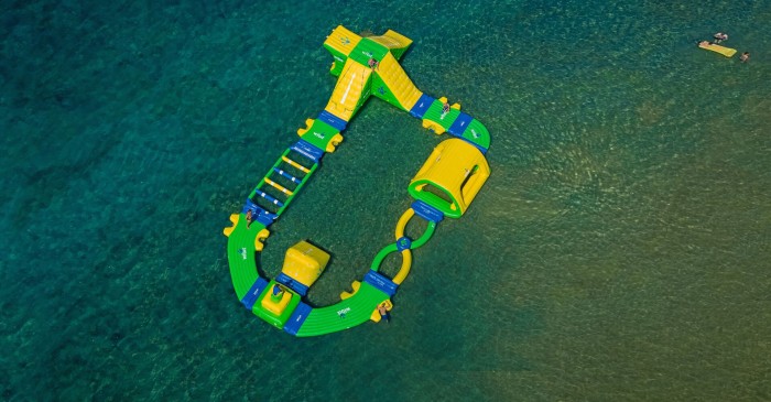 Надувной  аквапарк "Спорт круг" 24*14*3 м