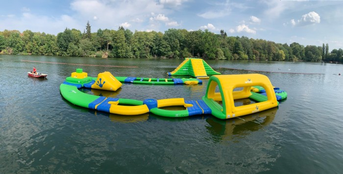 Надувной  аквапарк "Спорт круг" 24*14*3 м