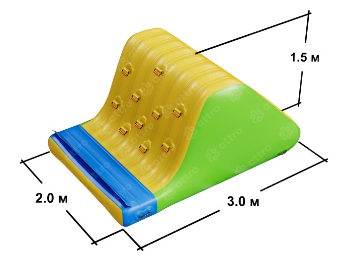 Надувной  аквапарк "Спорт круг" 24*14*3 м