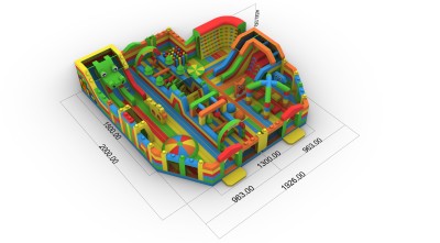 Надувной парк &quot;Цветной&quot; 20*19,3*4,5 м 
