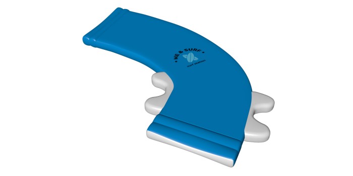 Модуль аквапарка "Левый угловой соединитель + 2 ступени" 5,5*4,4*0,3 м