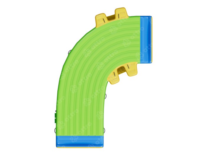 Модуль аквапарка "Левый угловой соединитель + 2 ступени" 5,5*4,4*0,3 м