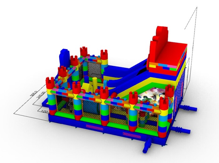 Надувной батут "Супергерои" 7*5*5,4 м