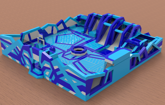 Надувной парк "Небо" 20*20*6,5 м 