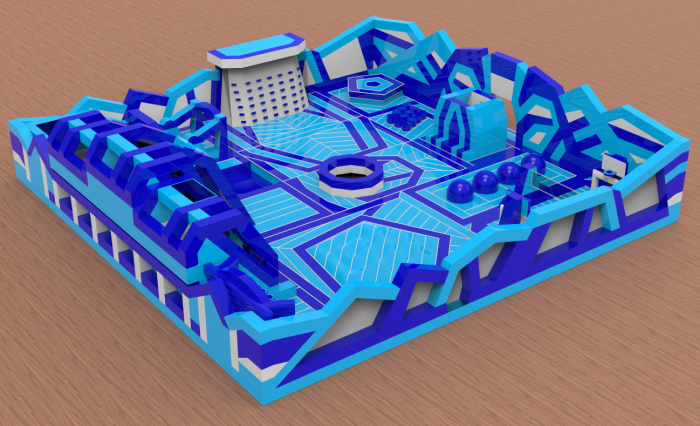 Надувной парк "Небо" 20*20*6,5 м 