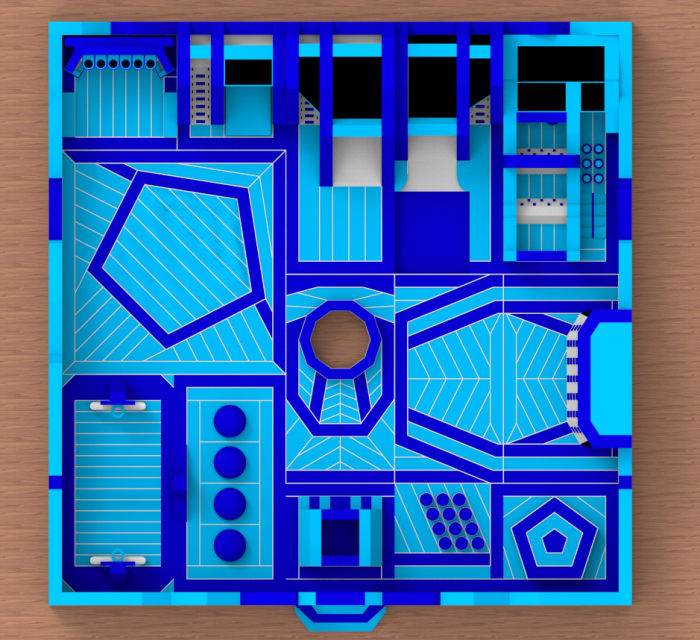 Надувной парк "Небо" 20*20*6,5 м 