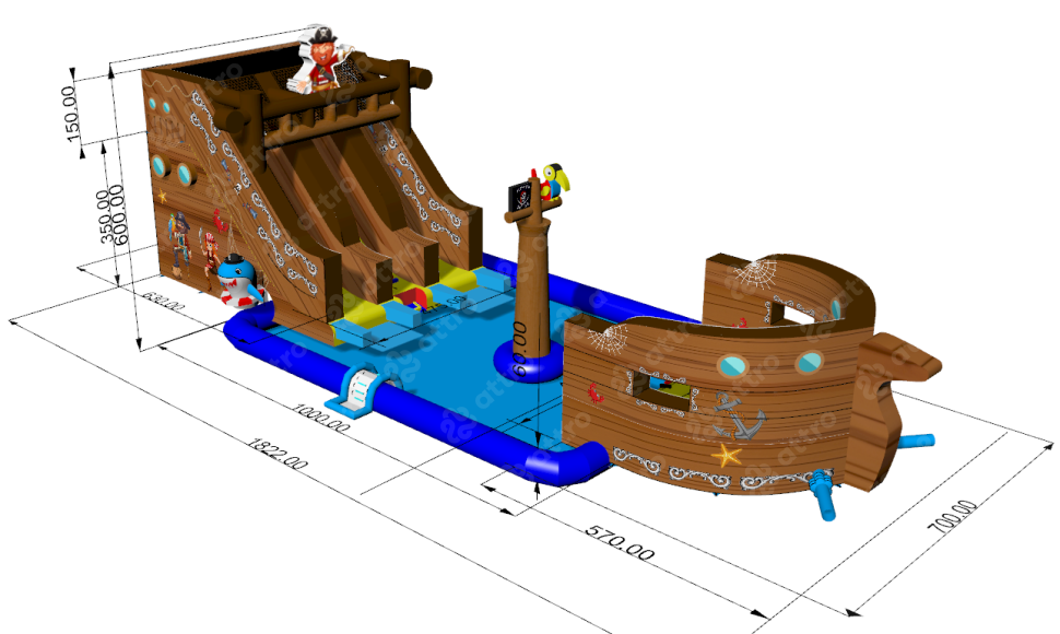 Надувной аквапарк 