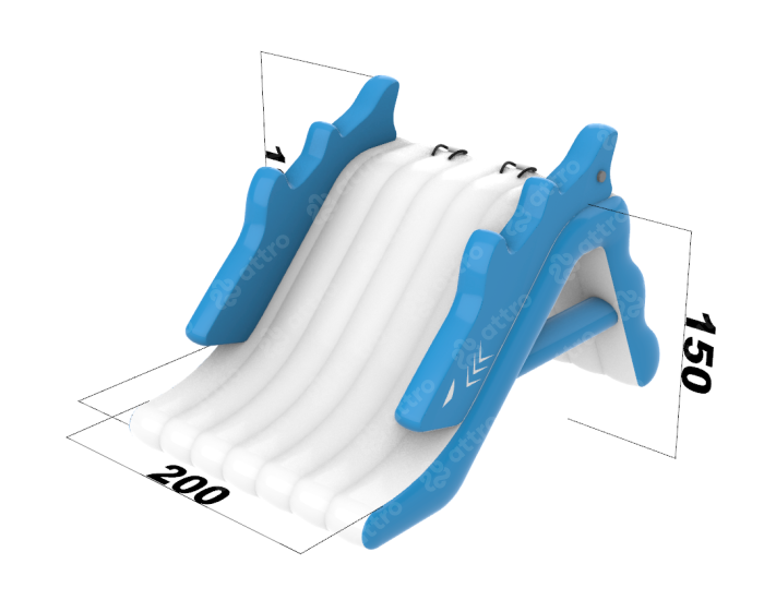 Надувная горка "Акула" 4*3*2