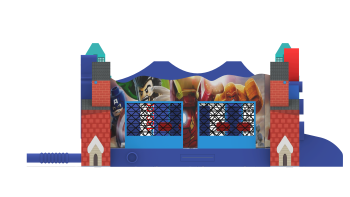 Надувной батут "Супергерои" 6*6*3,4 м