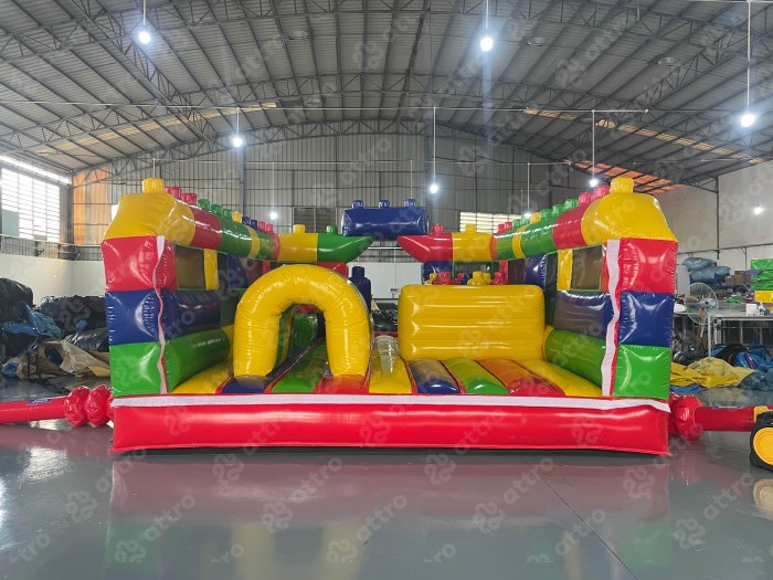 Надувная горка "Конструктор" летний, 12*5*7,6 м 