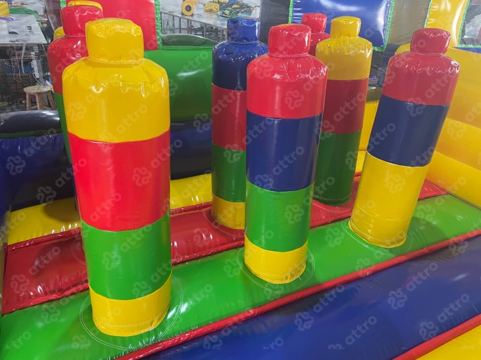 Надувная горка "Конструктор" летний, 12*5*7,6 м 