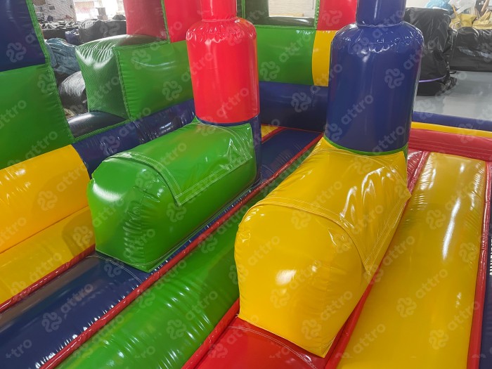 Надувная горка "Конструктор" летний, 12*5*7,6 м 