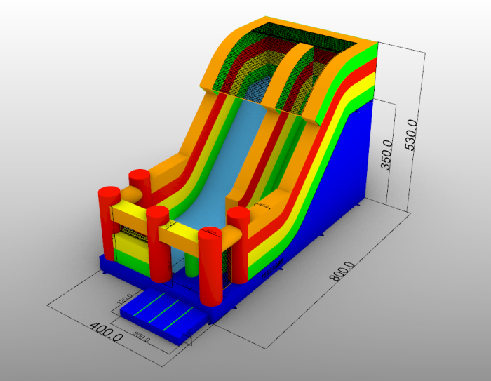 Надувная горка "Индиан" 8*4*5 м