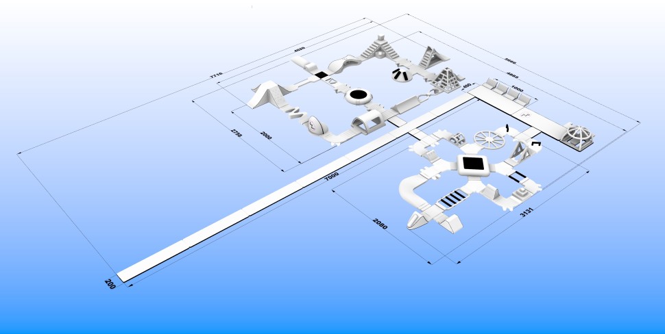 Надувной аквапарк 