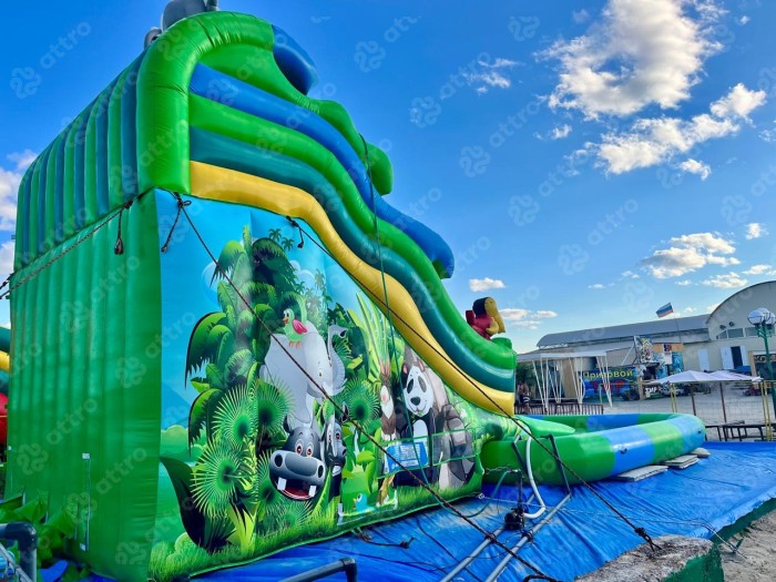 Надувной аквапарк"Амазонка" 13*7*7 м Б/У