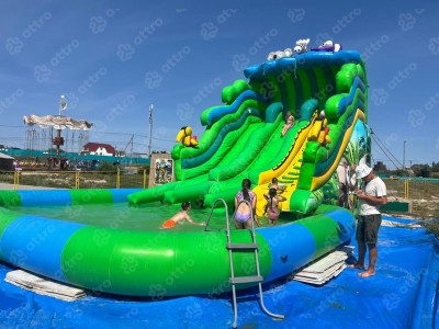 Надувной аквапарк&quot;Амазонка&quot; 13*7*7 м Б/У