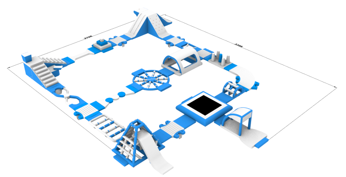 Надувной аквапарк "Спорт парк 54" 34*28 м