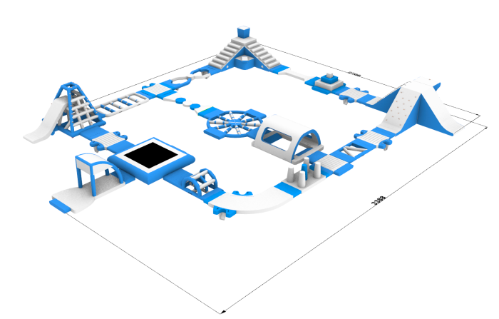 Надувной аквапарк "Спорт парк 54" 34*28 м