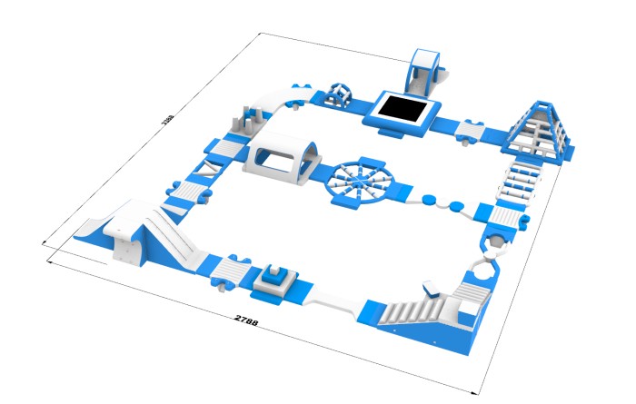 Надувной аквапарк "Спорт парк 54" 34*28 м