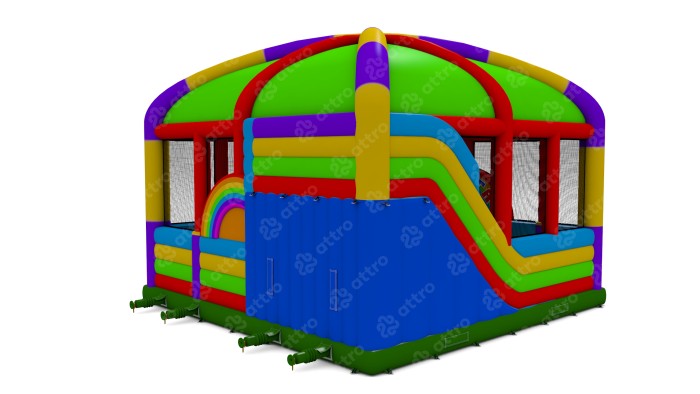 Надувная горка "Радуга" 11*11*9,1 м