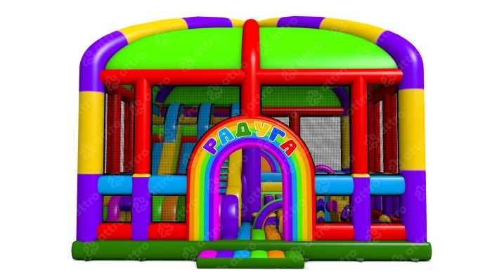 Надувная горка "Радуга" 11*11*9,1 м