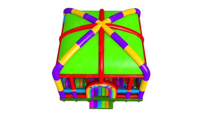 Надувная горка "Радуга" 11*11*9,1 м