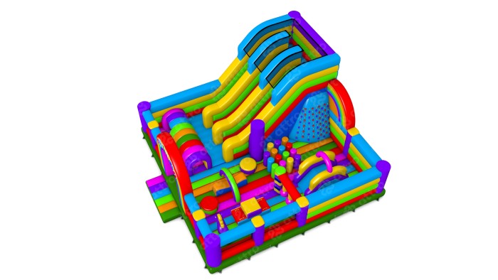 Надувная горка "Радуга" 11*11*9,1 м