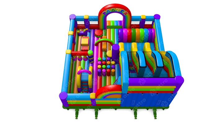 Надувная горка "Радуга" 11*11*9,1 м