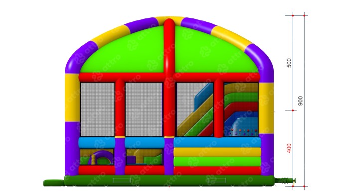 Надувная горка "Радуга" 11*11*9,1 м