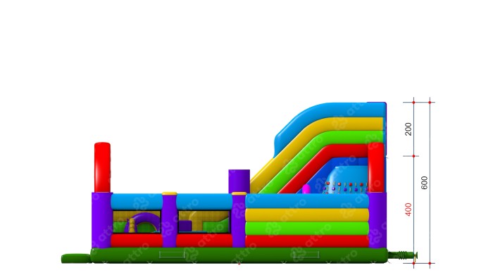 Надувная горка "Радуга" 11*11*9,1 м