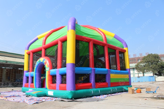 Надувная горка "Радуга" 11*11*9,1 м