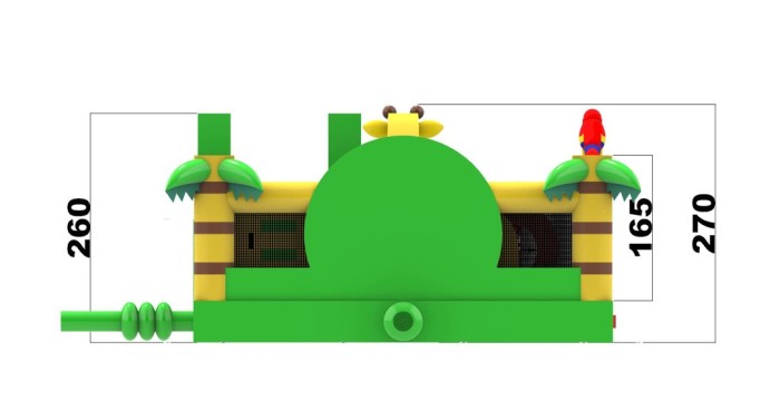 Надувная горка "Путешествие в саванну" 5*5*2,6 м