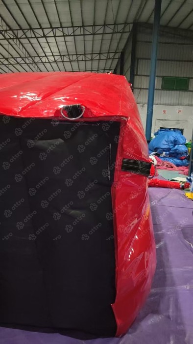 Надувная горка "Спортикус" красный 12*4,3*7 м