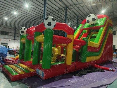 Надувная горка &quot;Спортикус&quot; красный 12*4,3*7 м