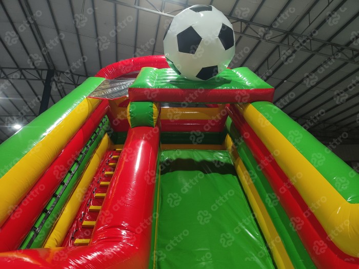 Надувная горка "Спортикус" красный 12*4,3*7 м