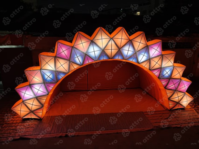 Надувная сцена с подсветкой 8,9*3,8*4,5 м