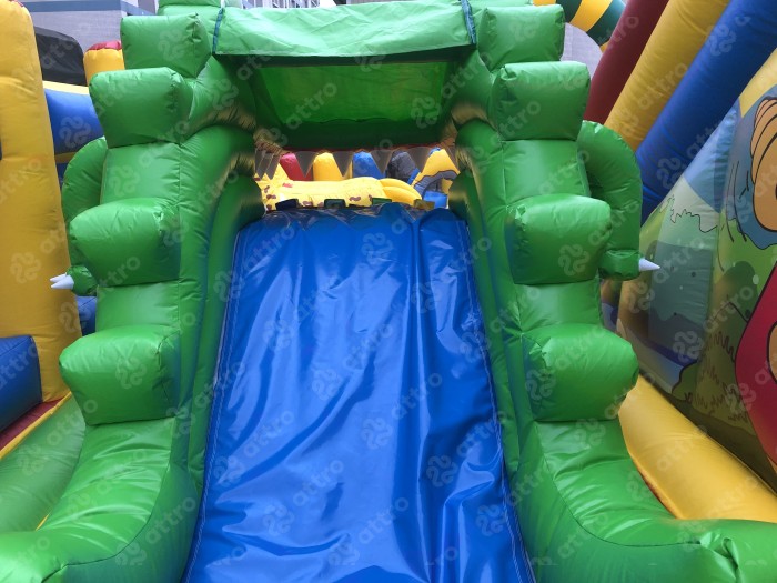 Надувная горка"Мульти-Сафари-крокодил" 11*10*7 м