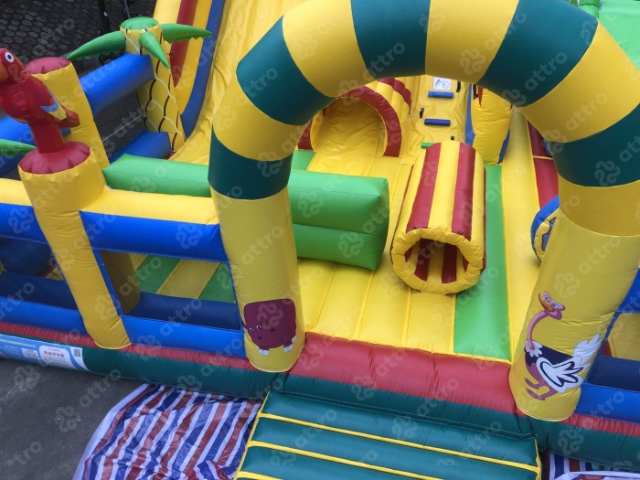 Надувная горка"Мульти-Сафари-крокодил" 11*10*7 м