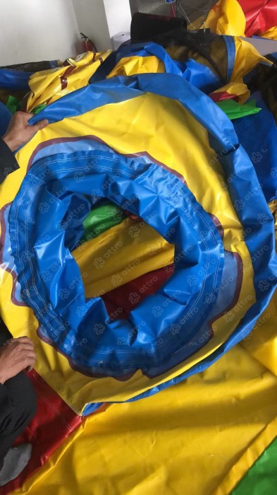 Надувная горка"Мульти-Сафари-крокодил" 11*10*7 м