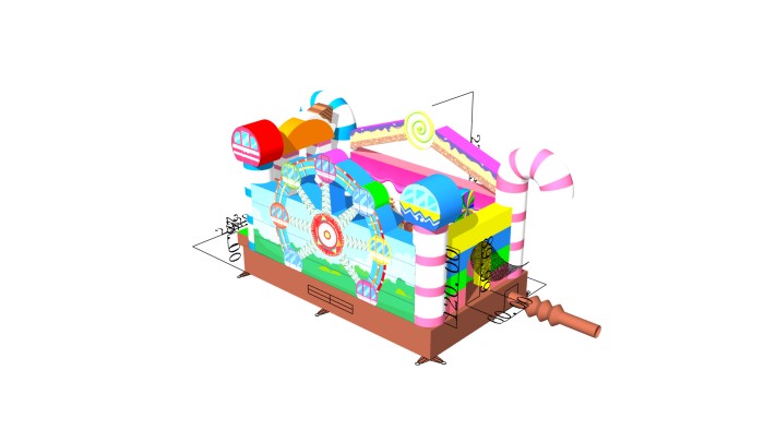 Надувной батут "Сладости" 4*2,4*2,7 м