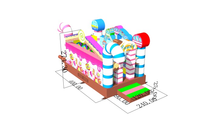 Надувной батут "Сладости" 4*2,4*2,7 м