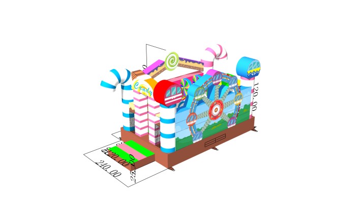 Надувной батут "Сладости" 4*2,4*2,7 м