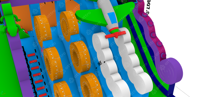 Надувной аквапарк "Пристань Жюль Верн" 21*15*9,1 м