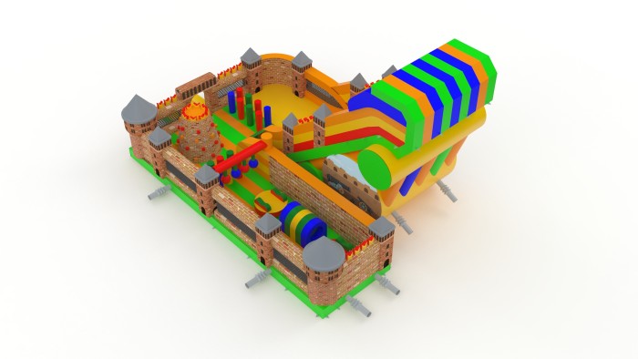 Надувная горка "Смоленская крепость" 12*10*6,7 м