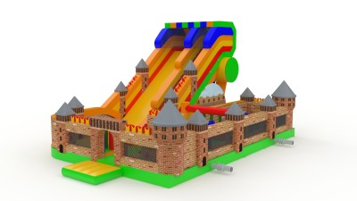 Надувная горка "Смоленская крепость" 12*10*6,7 м