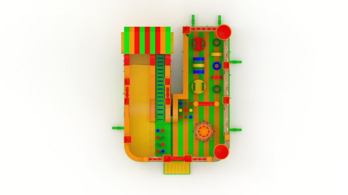 Надувная горка "Смоленская крепость" 12,5*10*6,8 м
