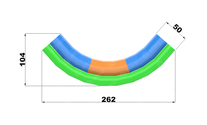 Надувные водные качели "Одинарные" 2,6*0,85*1м