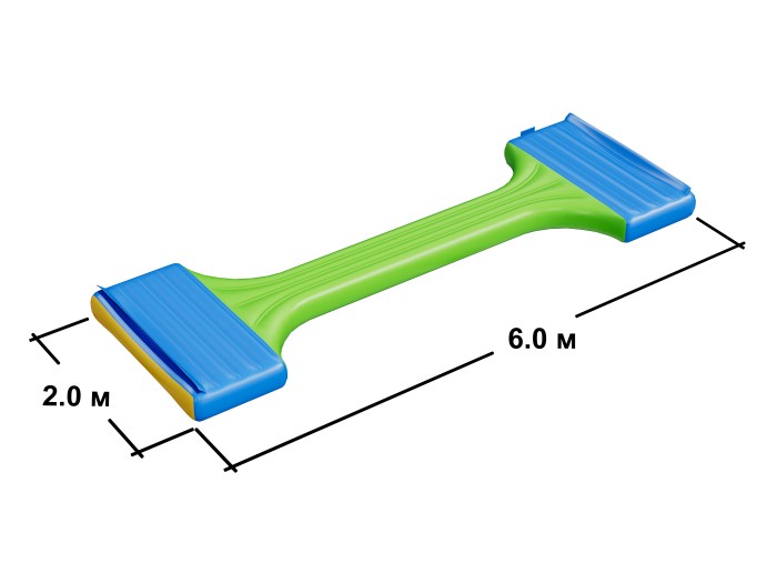 Надувной аквапарк "Спорт парк 40" 38*22*3 м